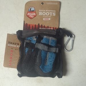 Arcadia Trail Blue and Black Dog Boots